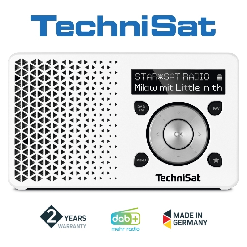 DigitRadio DAB+ Portable White/Silver 1 TechniSat Radio