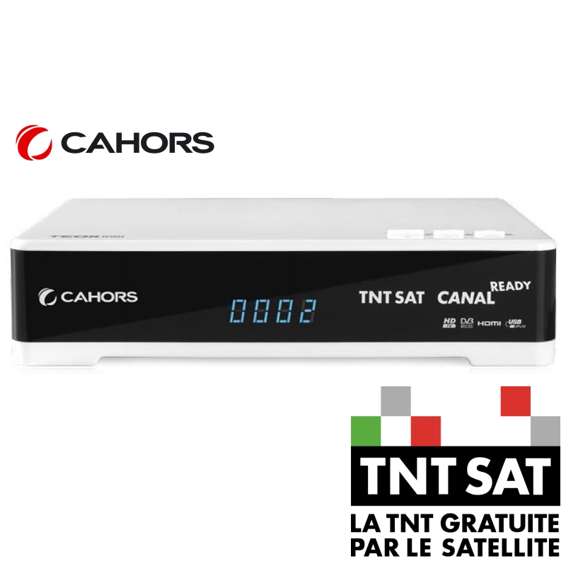 Décodeur TV Cahors Teox HD + Carte TNTSAT + Disque Dur Externe 1 T